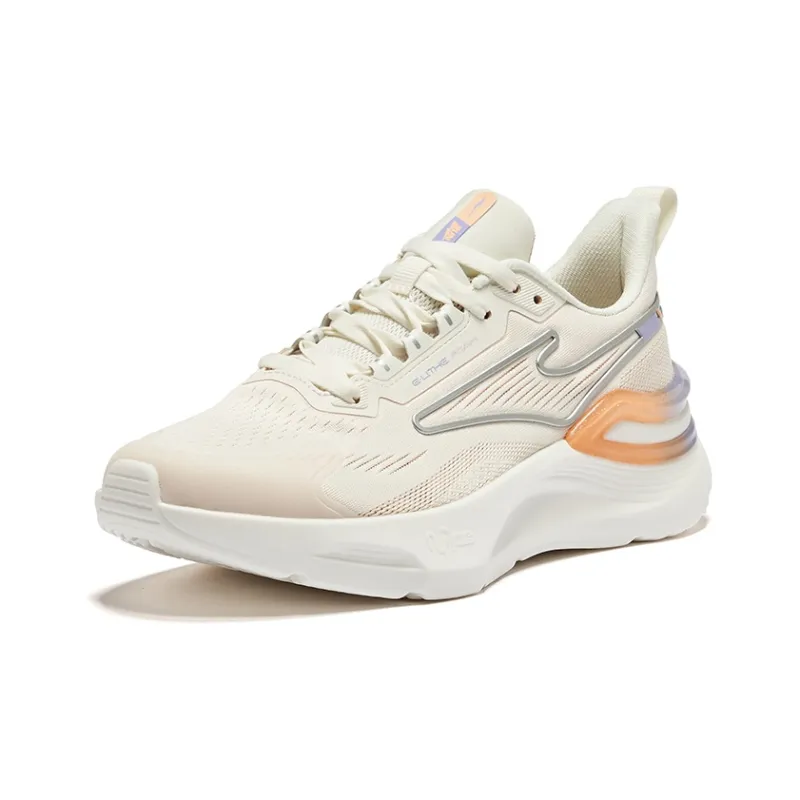 Erke Tianma 2.0 Cushioning Wear Resistant Low Top Running Shoes Women's White Orange-2