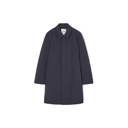 COS Trench Coats Men Navy Blue