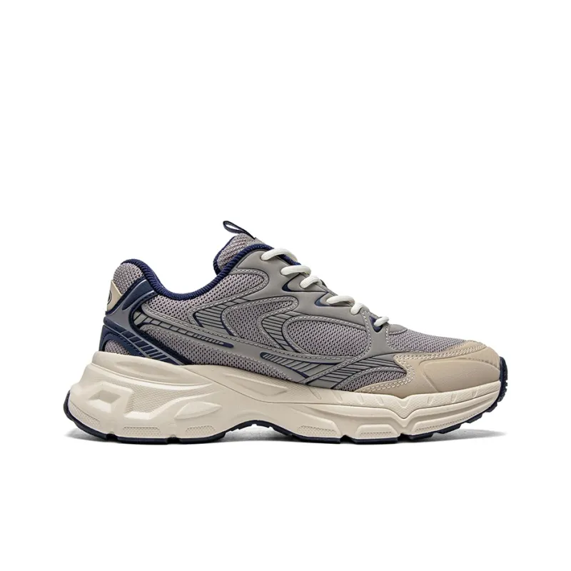 Kappa Anti Slip And Wear Resistant Breathable Low Top Running Shoes Unisex Gray Beige Blue-2
