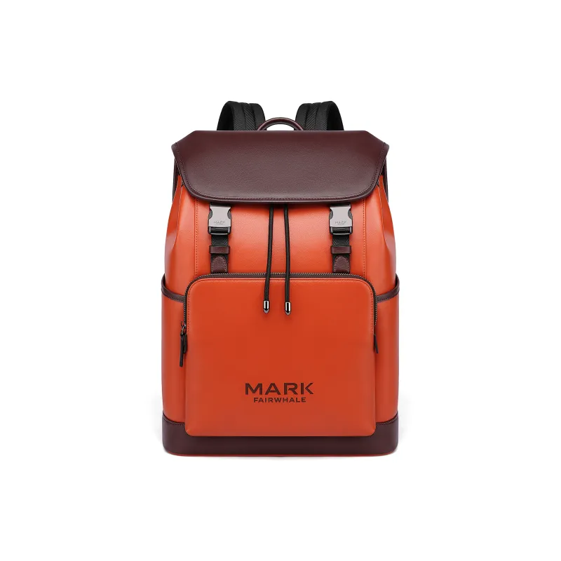 FAIRWHALE PVC Backpack Regular Unisex Gray White/Advanced Orange/Advanced Blue/Black-6