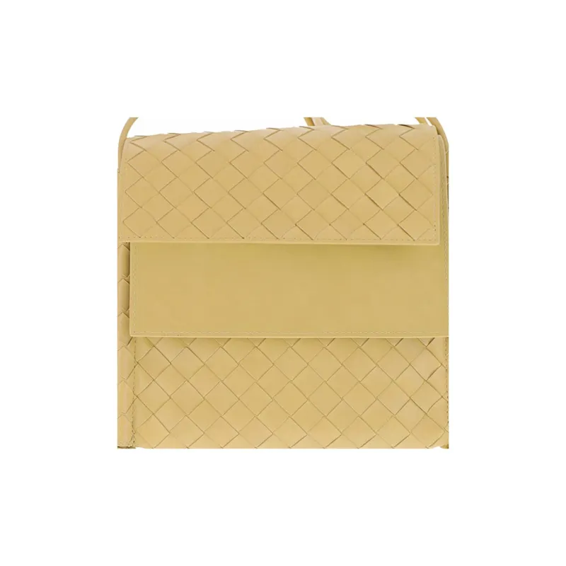 Bottega Veneta Lambskin Handbag Shoulder Bag Women's Beige-4