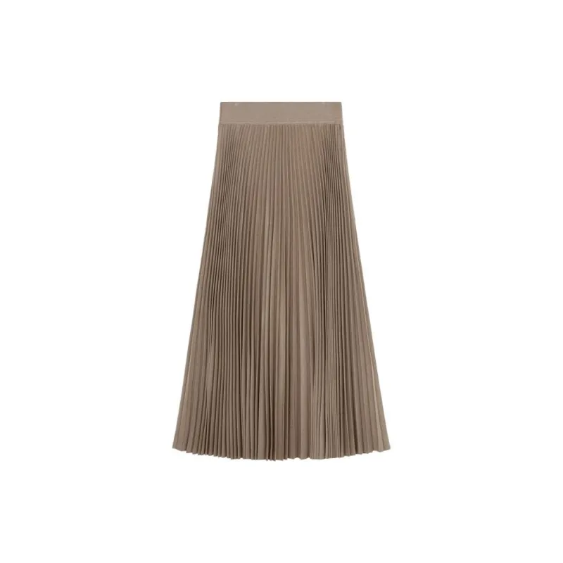 THEORY Casual Long Skirts Women's Camel-1