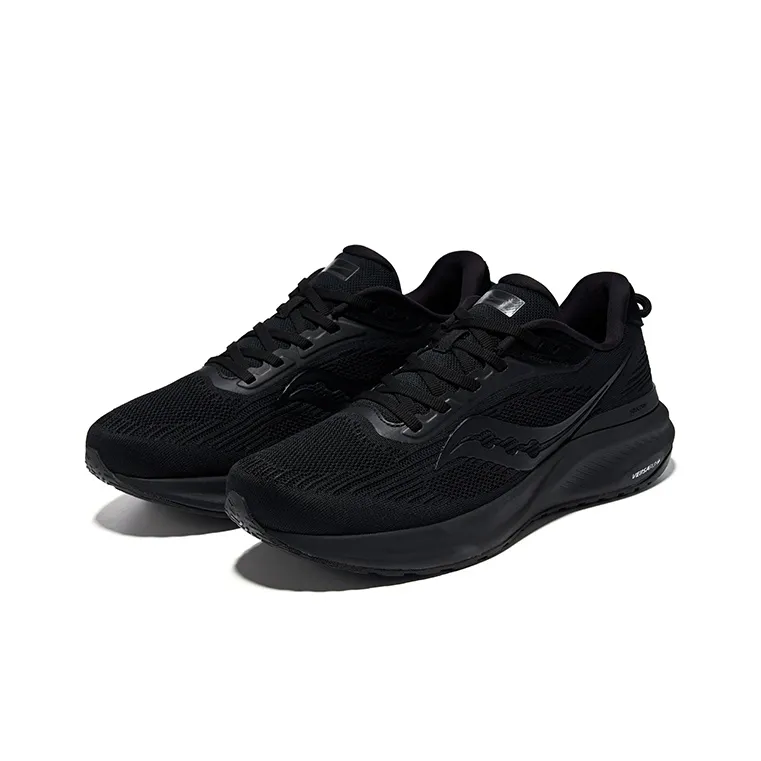 Saucony Cushioning Lightweight Low Top Casual Running Shoes Unisex Black-2