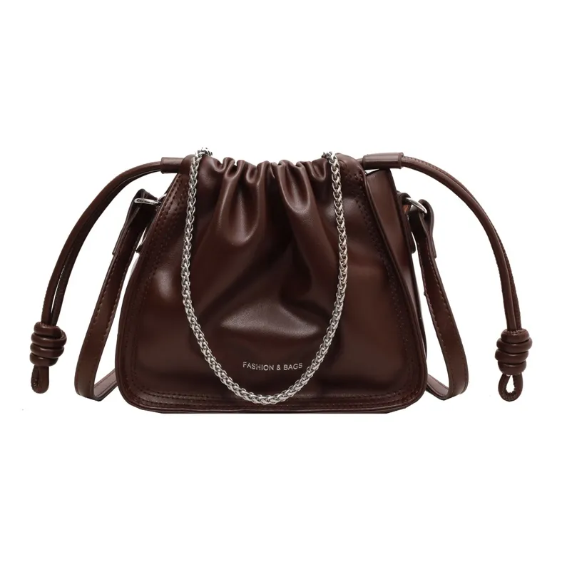 PINK·LAND PU Bucket Bags Crossbody Bag Shoulder Bag Regular Women's Black/White/Brown/Coffee-11