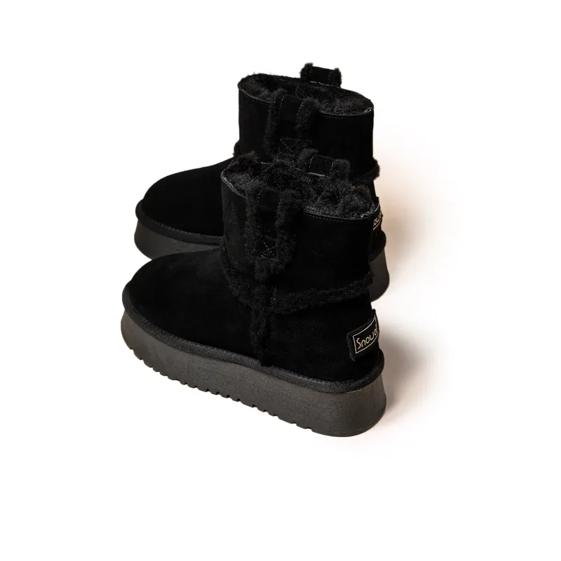 SNOWELF Warm Slip-Resistant Short Snow Boots 4cm Women's-10