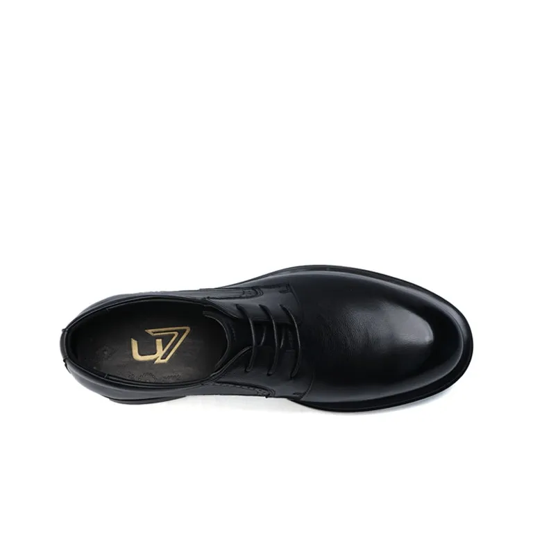 U7 Dress Shoes Men Low Top Black-2