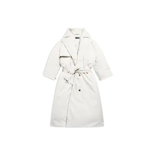 Balenciaga Trench Coats Unisex White