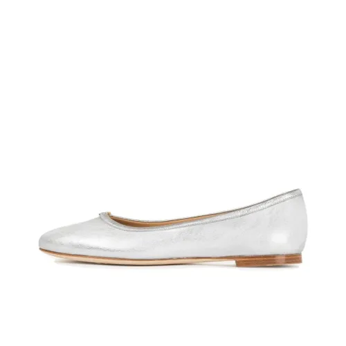 Chloé Marcie Metallic Leather Ballerina Shoes