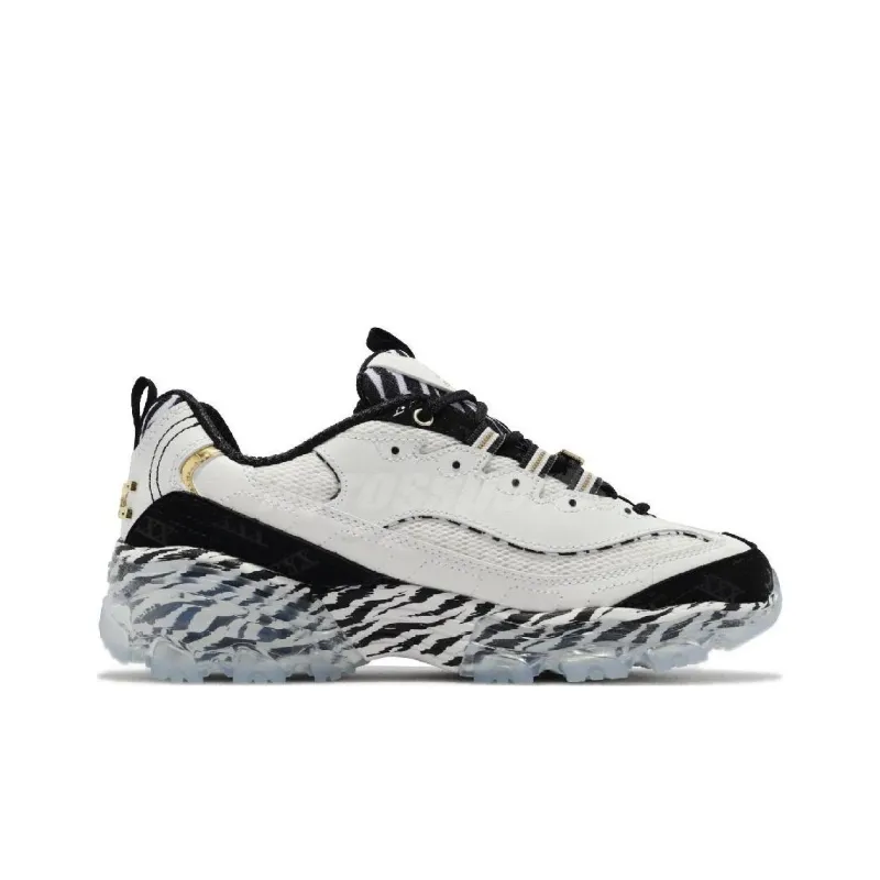 Skechers D'LITES CRYSTAL Chunky Sneakers Women's Low Top White/Black/Gold/Blue/Gray-1