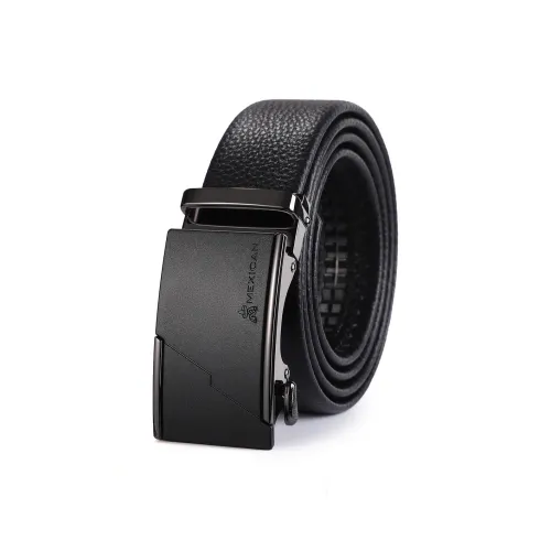 MEXICAN Automatic Buckle Niche Style Top Grain Cow Leather Leather Belts Men's Width 3.5CM