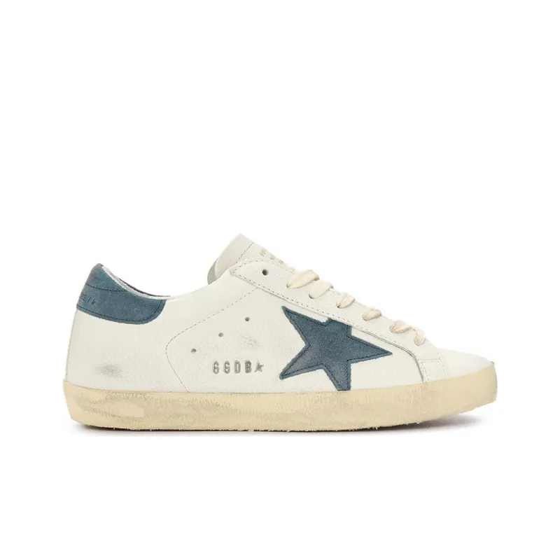 Golden Goose Super Star White Blue Suede-1
