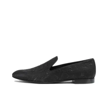 VERSACE Barocco Jacquard Leather Slippers