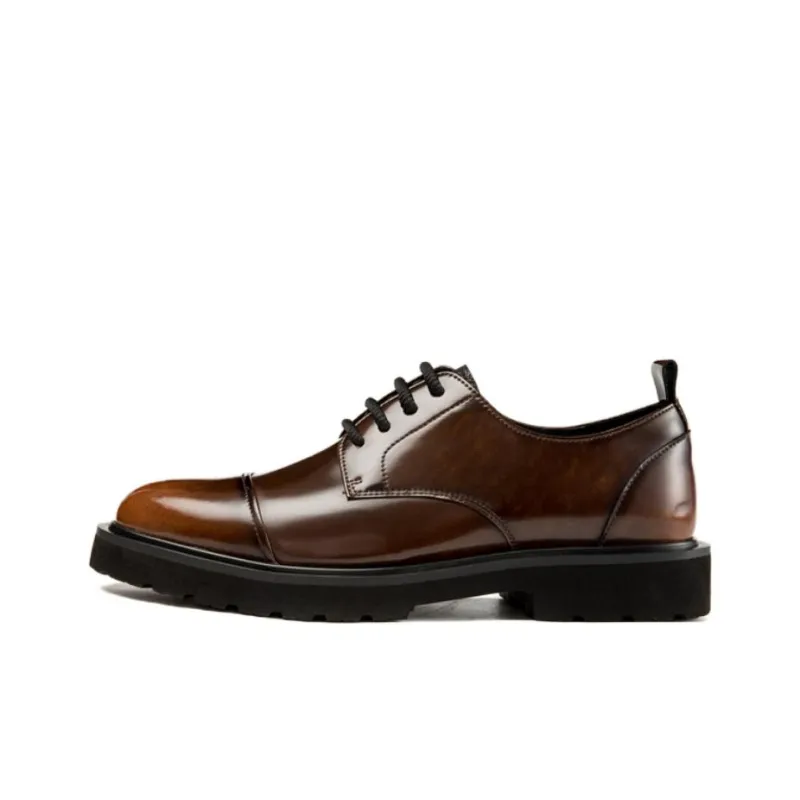 AOKANG Dress Shoes Men Mid Top Black/Gray/Red-4