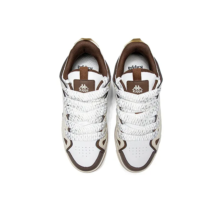 Kappa Wear Resistant Slip Resistant Low Top Skateboard Shoes Men's Angora White/Toffee-3