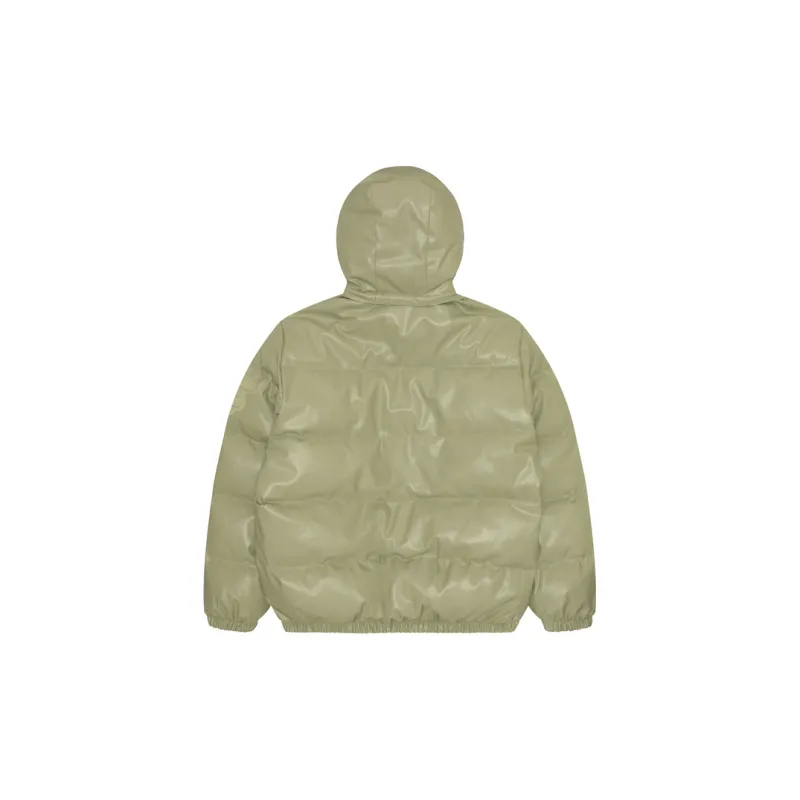 Aape Quiled Faux leather Down Jacket-3