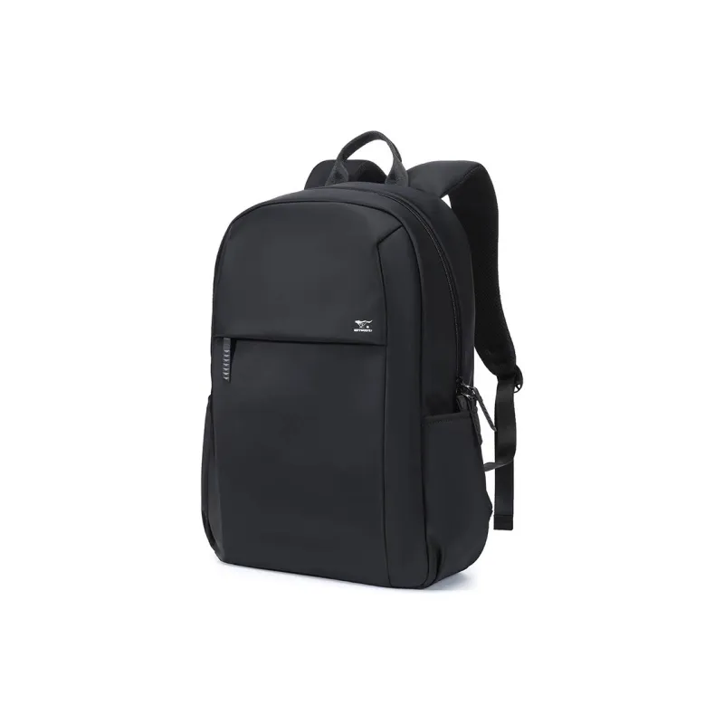 SEPTWOLVES Fabric Laptop Backpack Medium Size Unisex Black-1