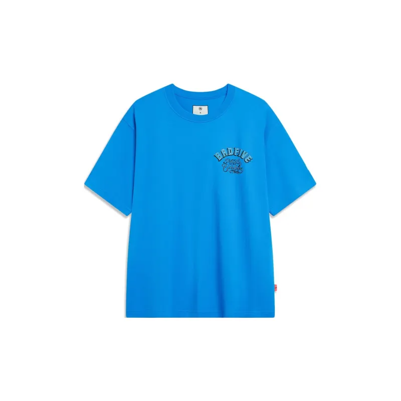 LiNing x MISTER CARTOON Badfive T-Shirt Unisex Deep Luminous Blue-1