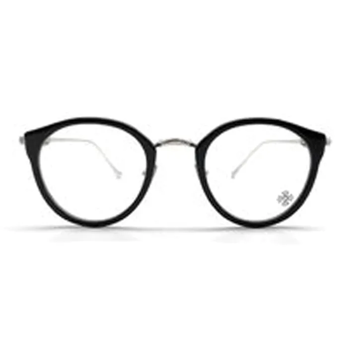 Chrome Hearts Irregular Shape Eyeglass Frames Unisex Black Silver-1