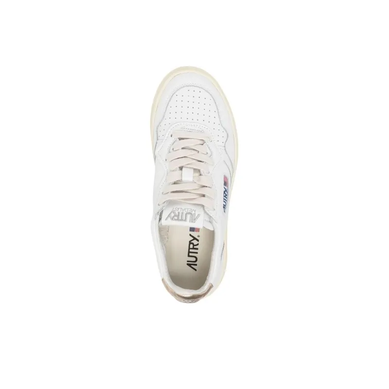 AUTRY Medalist Leather Low 'White Gold'-4