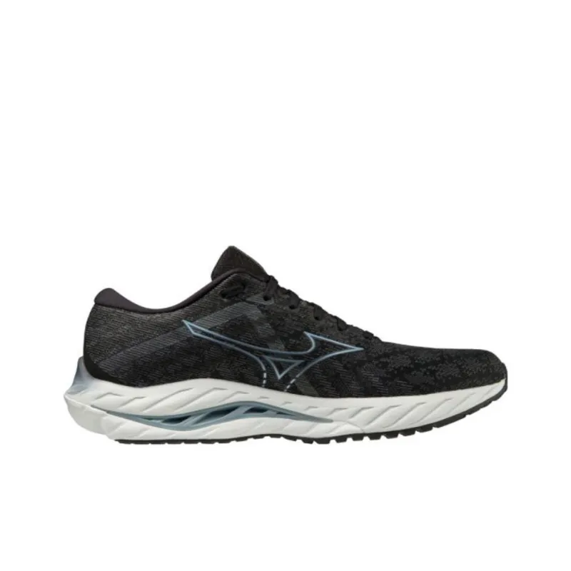 Mizuno Wave Inspire 19 Super Wide 'Black Illusion Blue'-1