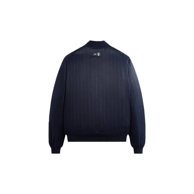 KITH New York Knicks Pinstripe Satin Bomber Jacket-1