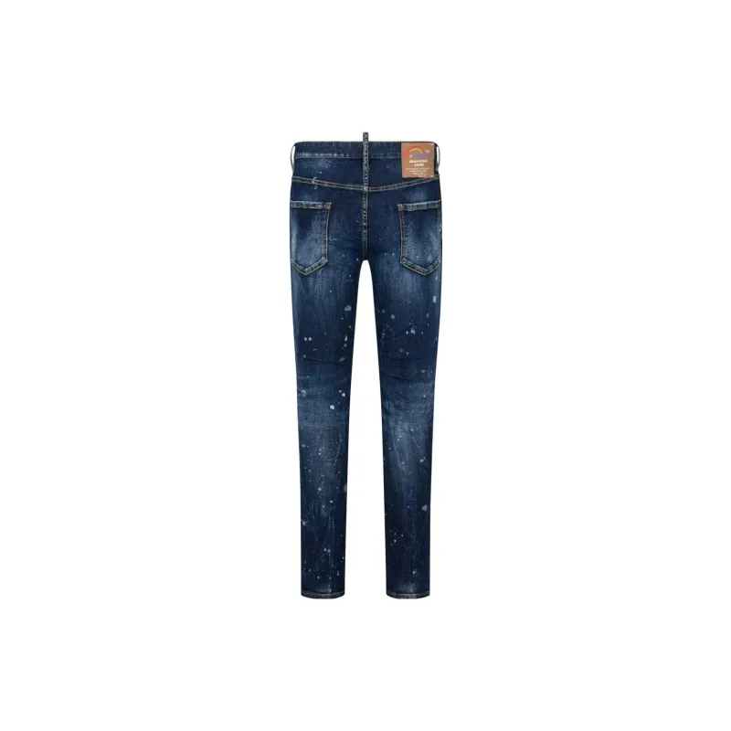 DSQUARED 2 Sprayed Effect Straight Leg Distressed Jeans-1