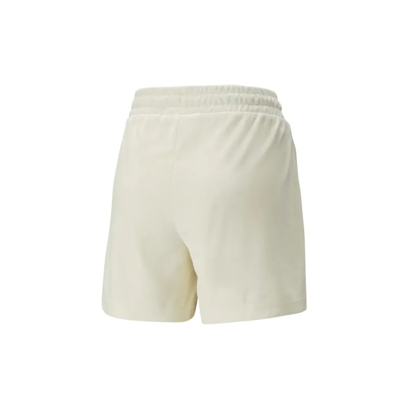 PUMA CLASSICS CLASSICS Toweling Shorts 5' Sports Shorts Women's White-1