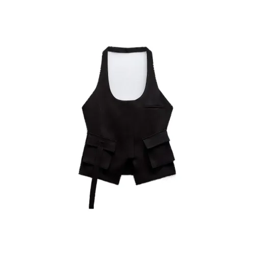 ZARA Tank Tops Women's Black