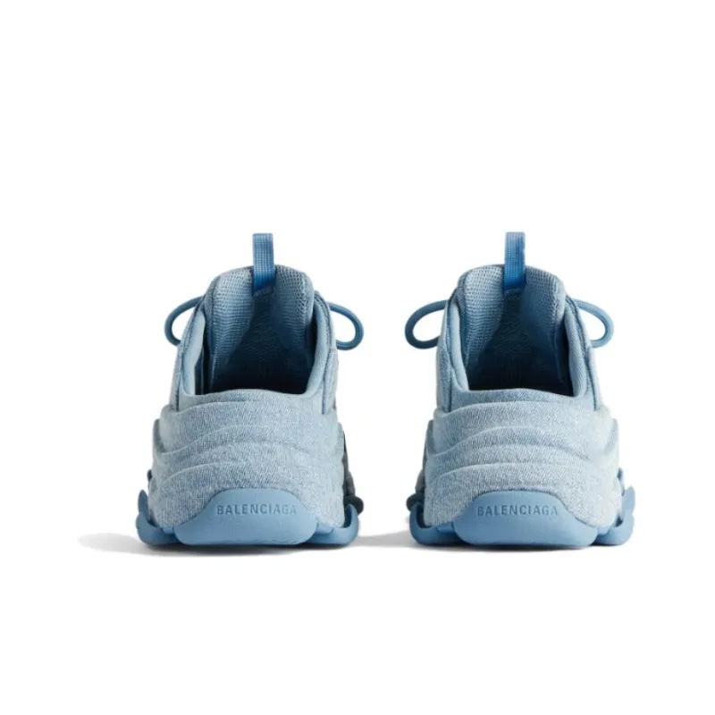 Balenciaga Triple S Low Top Casual Shoes Men's Blue-4
