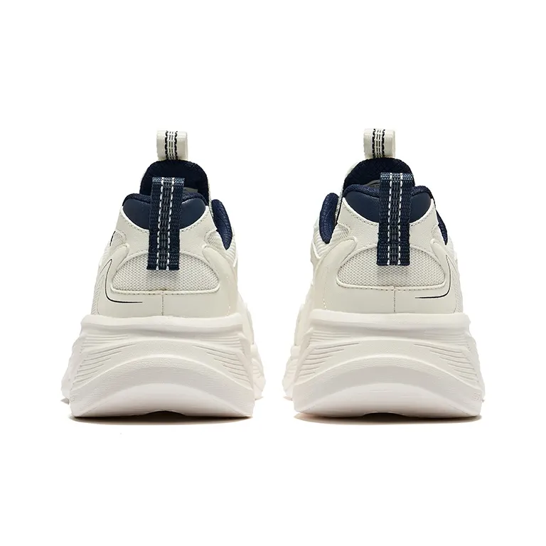 Erke Star Move Cushioning Wear Resistant Low Top Running Shoes Men's Microcrystal White-3