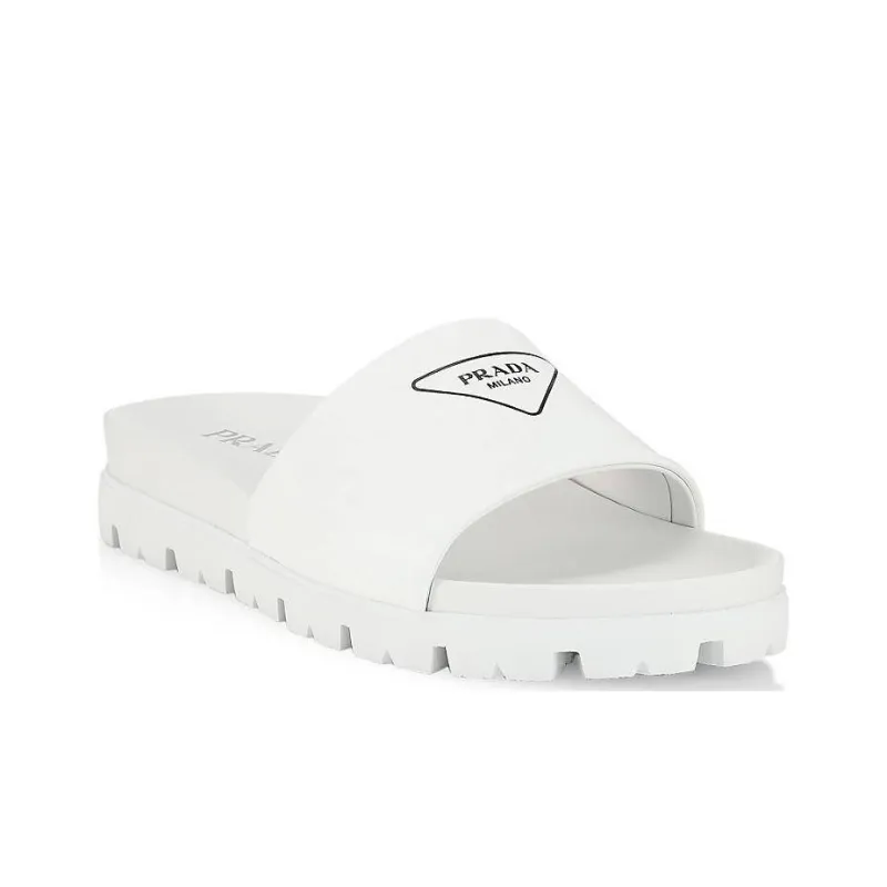 PRADA Slip Resistant Slide Slippers Men's White-2