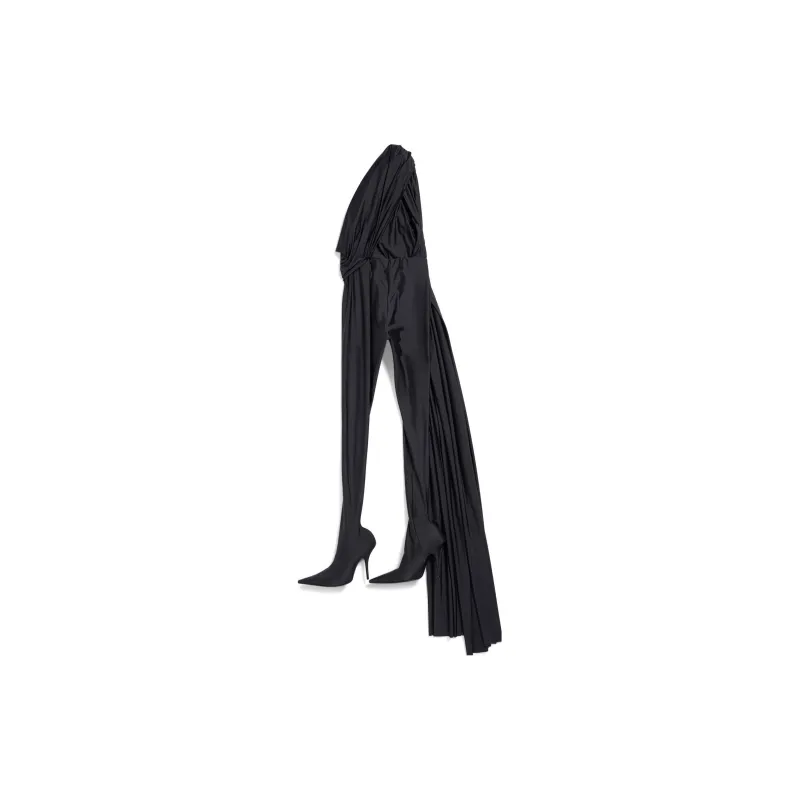 Balenciaga Pantabodysuit Draped Da Donna In Nero Jumpsuit Women's Black-1