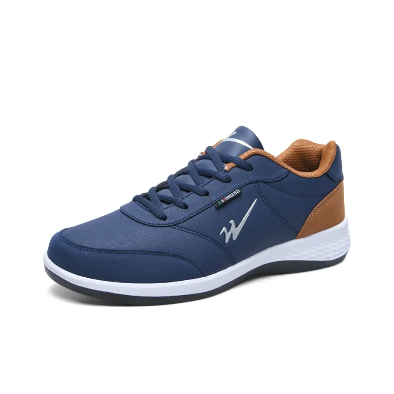 Binary Low Top Skateboard Shoes Men's Dark Blue-1