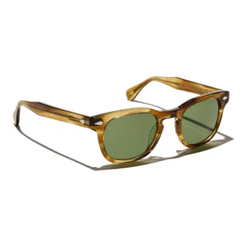 MOSCOT Acetate Irregular Shape Sunglasses Men's Yellow