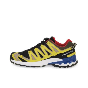 SALOMON XA Pro 3D V9 Durable Breathable Low Top Outdoor Shoes Men's Black Yellow