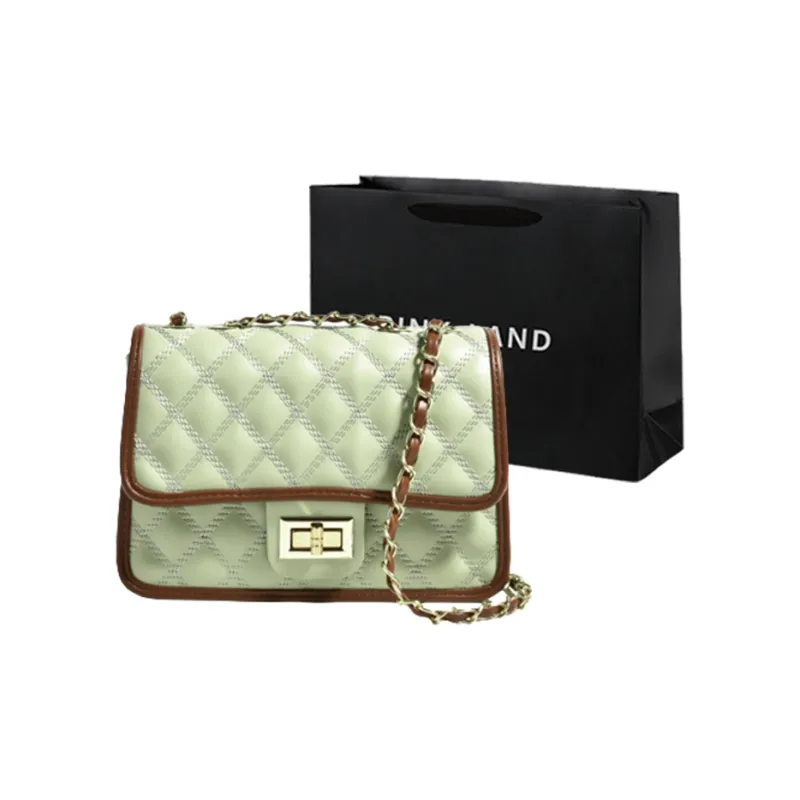 PINK·LAND PU Shoulder Bag Crossbody Bag Regular Women's Black And White/Yellow And Green/Ecru/Brown-12