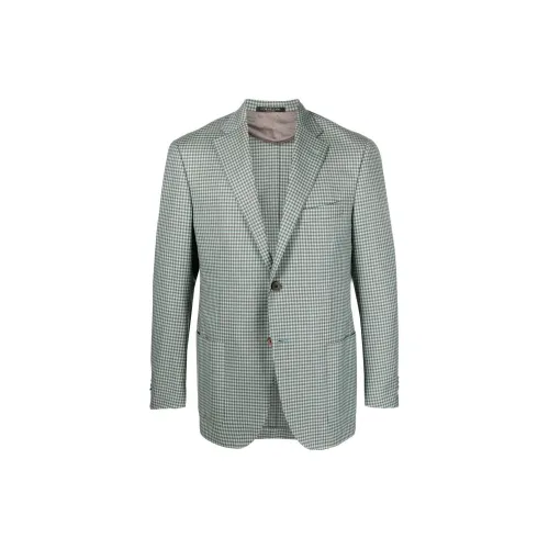 CORNELIANI Gingham Check-print Wool Blazer