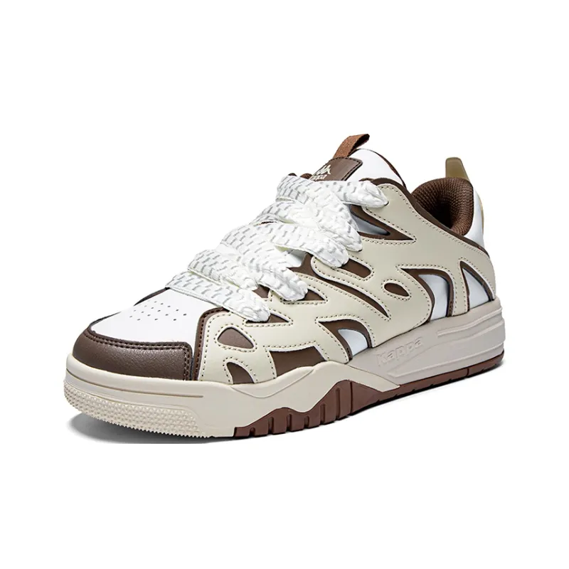 Kappa Wear Resistant Slip Resistant Low Top Skateboard Shoes Men's Angora White/Toffee-2