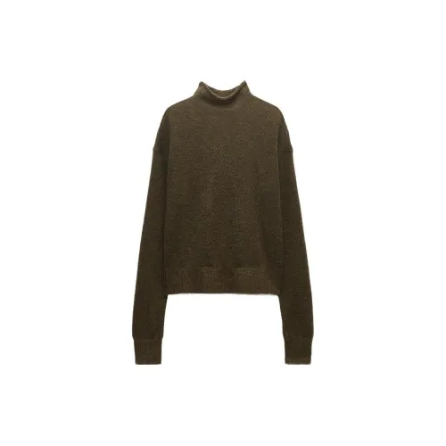 ZARA Cashmere Sweaters Women's Green