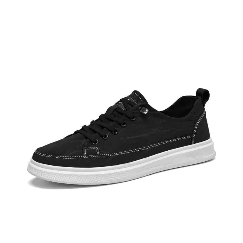 Rich Birds Anti Slip Wear Resistant Low Top Skateboard Shoes Men's Black-1