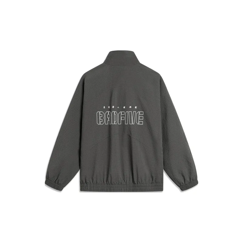 LiNing Badfive Enjoy Your Tea At Leisure Trench Coat Men's Obsidian Gray-1