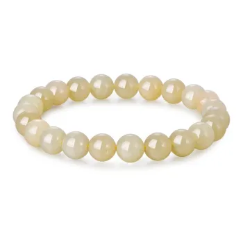 Emerald Dynasty Bracelets Pale Greenish-White Jade Unisex