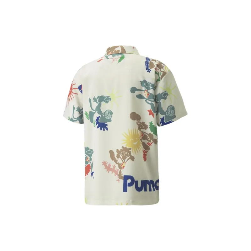 PUMA ADVENTURE PLANET AOP Shirt Shirt Men's White-1