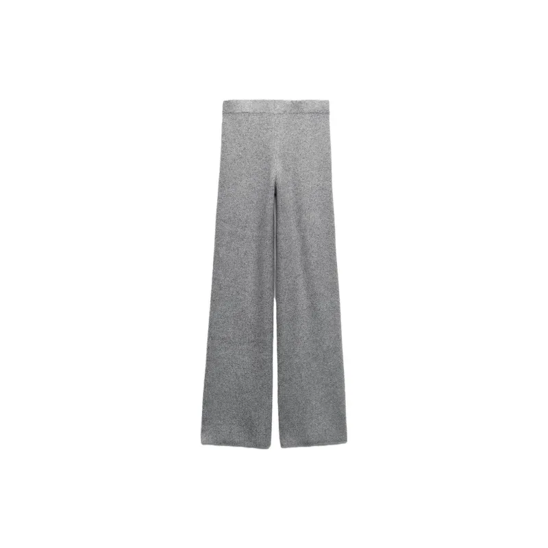 ZARA Knitted Sweatpants Women's Gray-1