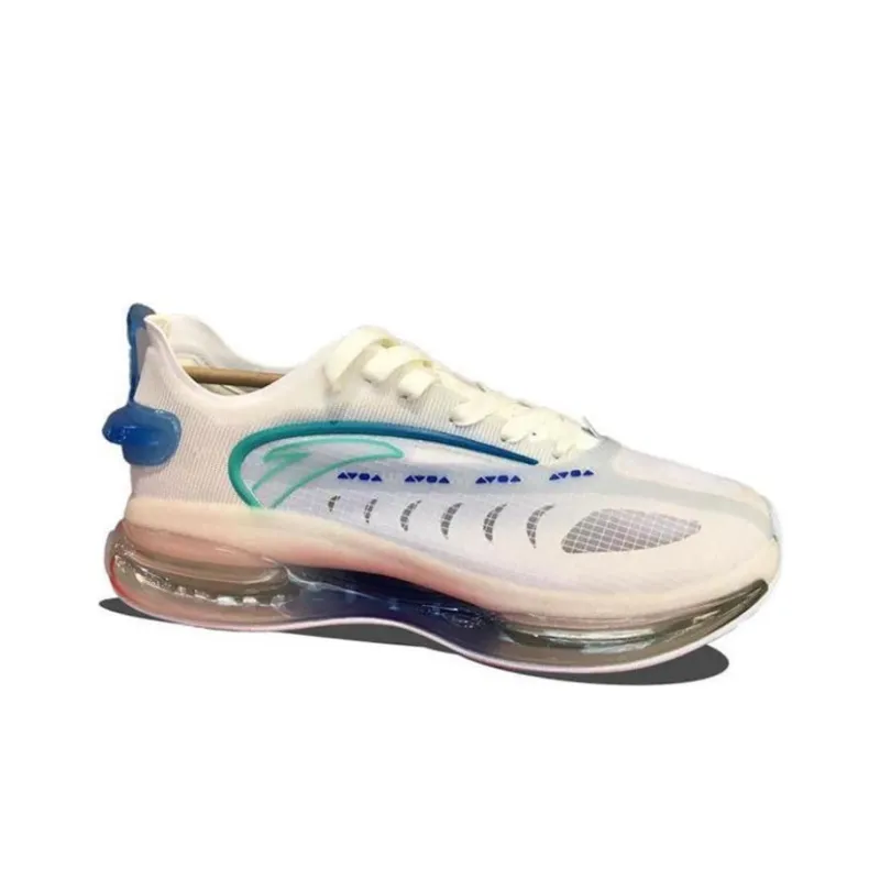 Anta Cushioning Anti Slip Wear Resistant Breathability Low Top Running Shoes Men's White Gray Blue-1