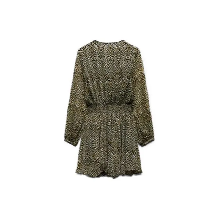 ZARA Long-Sleeved Dresses Women's Orange-1