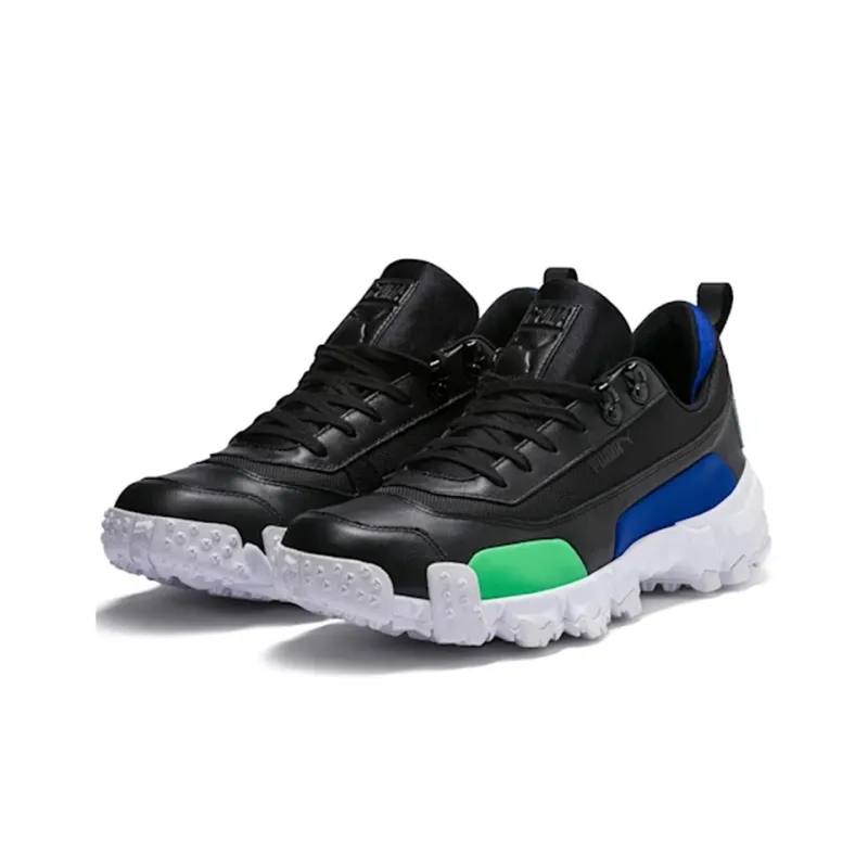 PUMA Trailfox Leather Black Green Blue-2