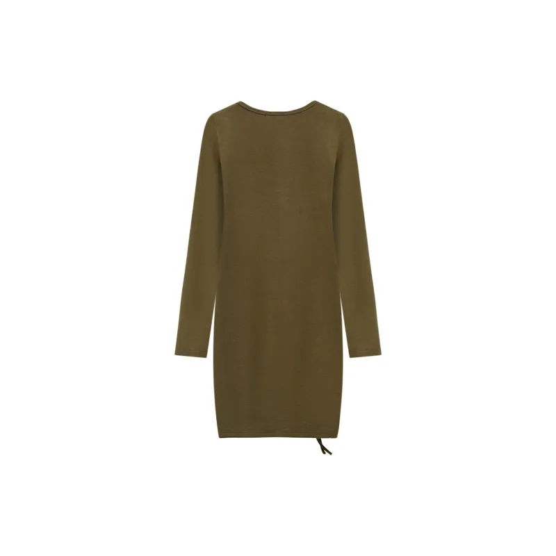 NO ONE ELSE Long Sleeved Dresses Women's Mustard Green-1