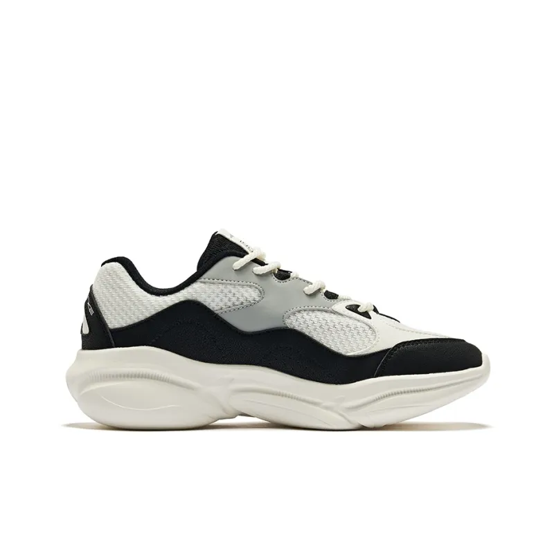 Erke Splendid Anti Slip Wear Resistant Low Top Casual Shoes Men's White Black Gray-1