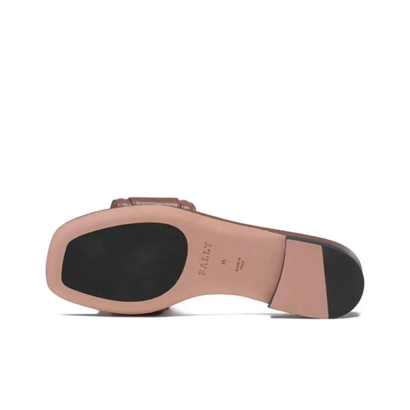 BALLY Slide Slippers Women's Brown-4